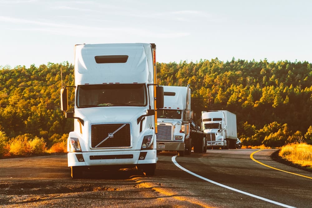 trucks on highway