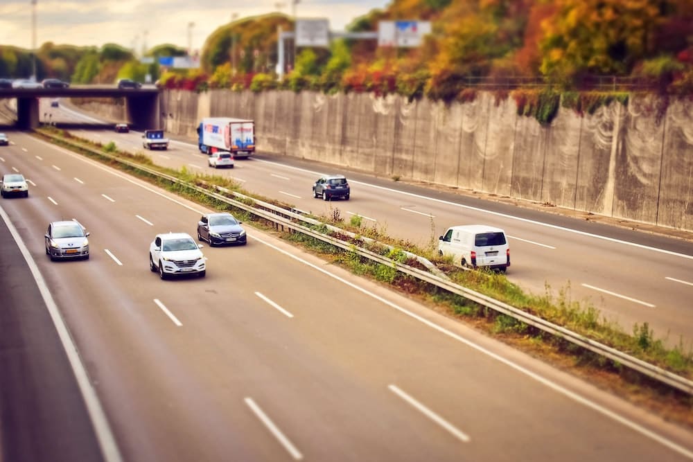 cars on expressway