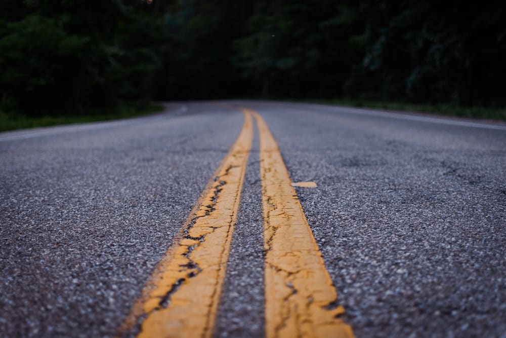 asphalt empty road