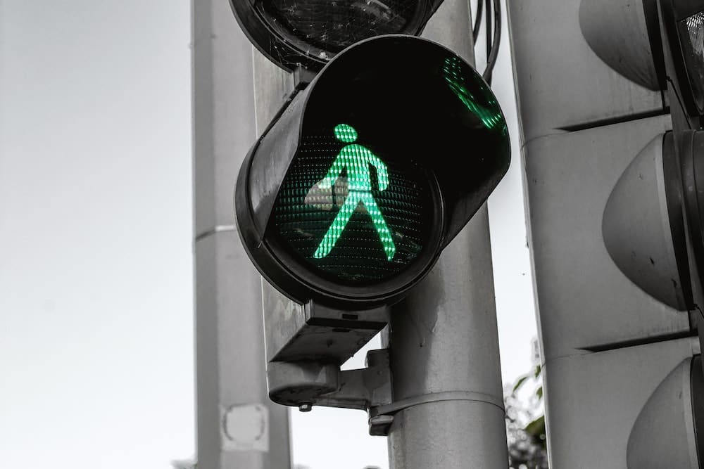 automatic crosswalk sign