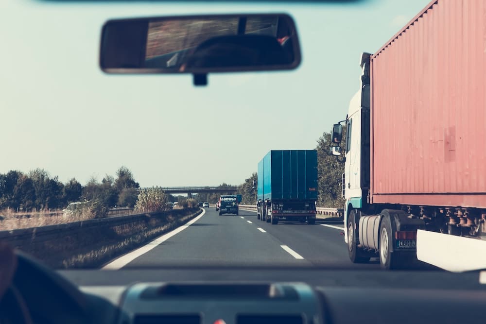 trucks on expressway