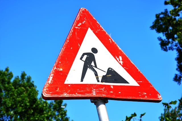 road work sign