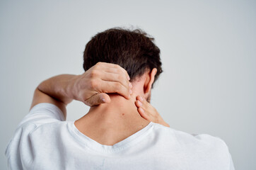 man with neck pain