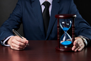 lawyer and hourglass