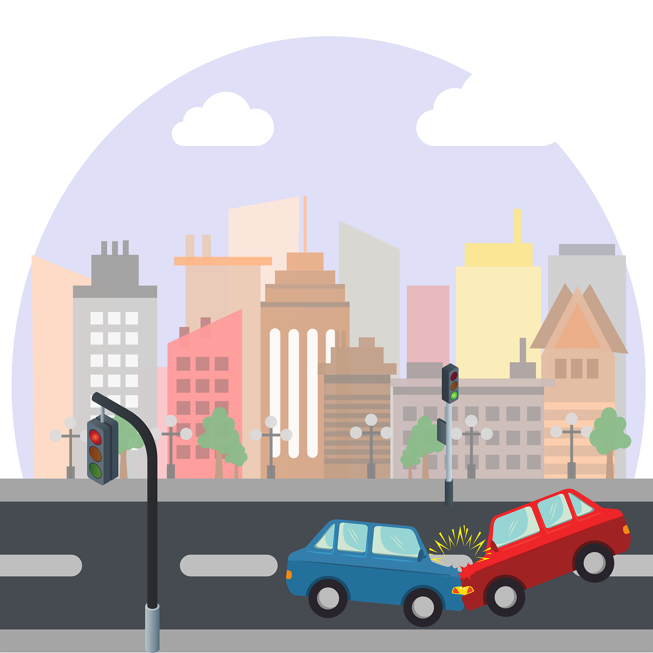 car accident head-on